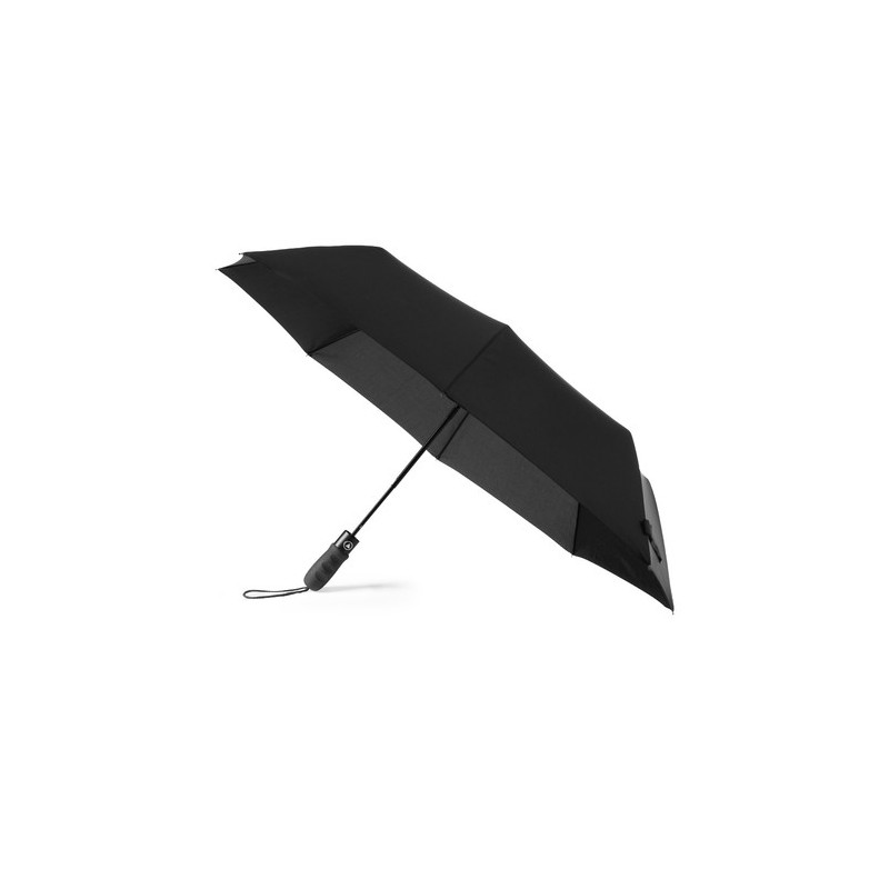 Parapluie Automatique Pliable Personnalisé Elmer Matières : pongée Couleurs : bleu marine cadeau collaborateur premium