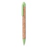 Stylo bille  en liège et blé-pail - MONTADO Matières : ABS Couleurs : vert livraison express 24h 48h