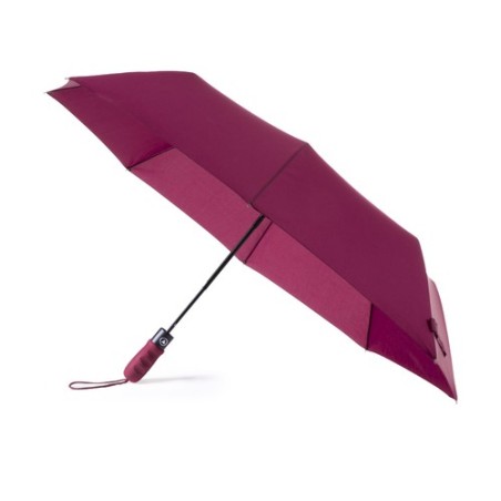 Parapluie Automatique Pliable Personnalisé Elmer Matières : pongée Couleurs : bleu marine personnalisable avec votre logo
