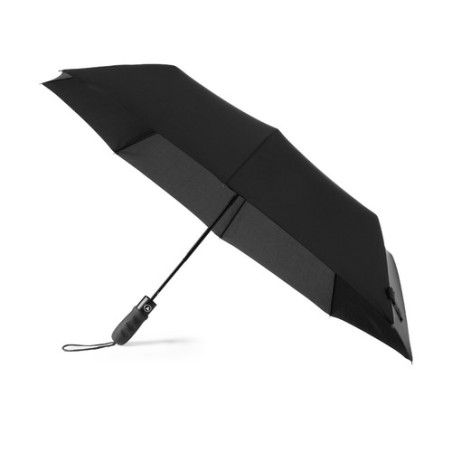 Parapluie Automatique Pliable Personnalisé Elmer Matières : pongée Couleurs : noir personnalisable avec votre logo