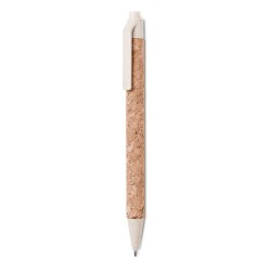 Stylo bille  en liège et blé-pail - MONTADO Matières : ABS Couleurs : beige objet promotionnel éco-responsable