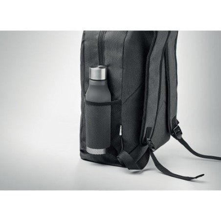 Sac à dos  600D RPET 2 tons - SIENA Matières : PET recyclé Couleurs : noir objet promotionnel éco-responsable
