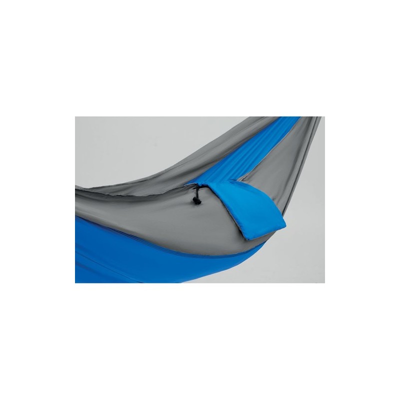 Hamac léger et pliable personnalisé - JUNGLE Matières : PET Couleurs : bleu royal personnalisable avec votre logo
