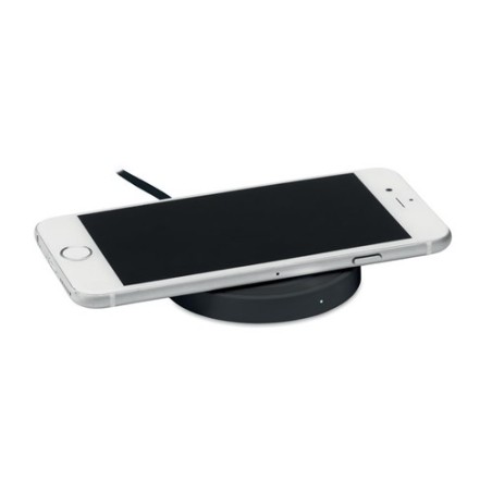 Chargeur sans fil rond pratique et efficace - WIRELESS PLATO Matières : ABS Couleurs : noir impression haute définition