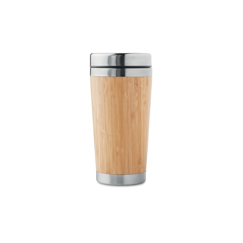 Gourde double paroi personnalisée en bambou - RODEODRIVE+ Matières : acier inoxydable Couleurs : bois personnalisable avec votre