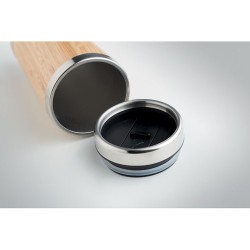 Gourde double paroi personnalisée en bambou - RODEODRIVE+ Matières : acier inoxydable Couleurs : bois cadeau entreprise pas cher