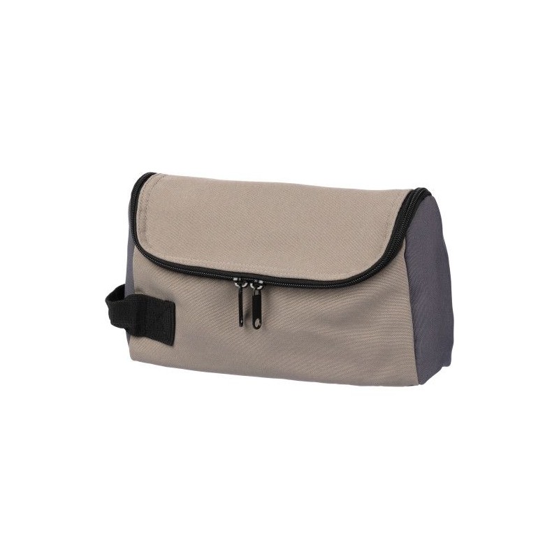 Trousse de toilette  en polyester pas cher Niklas Matières : polyester Couleurs : taupe personnalisable avec votre logo