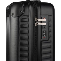 Trolley rigide  en ABS pas cher Elke Matières : fer Couleurs : noir marquage laser ultra précis