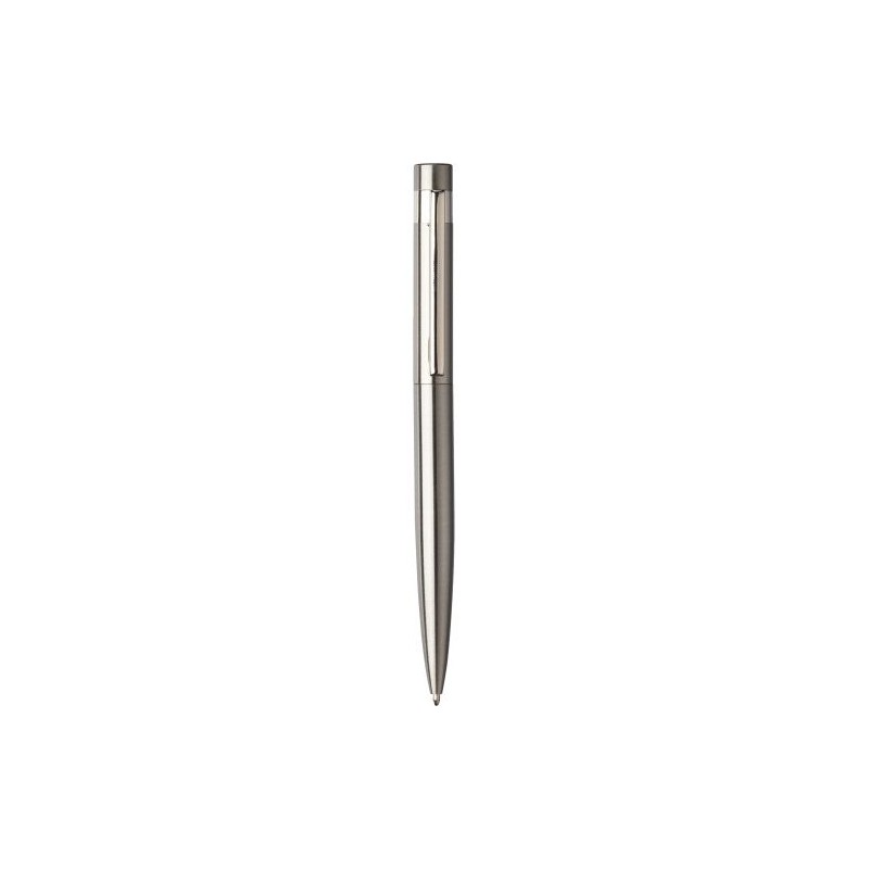 Stylo bille twist  en acier inoxydable recyclé Hannelore Matières : métal Couleurs : argenté