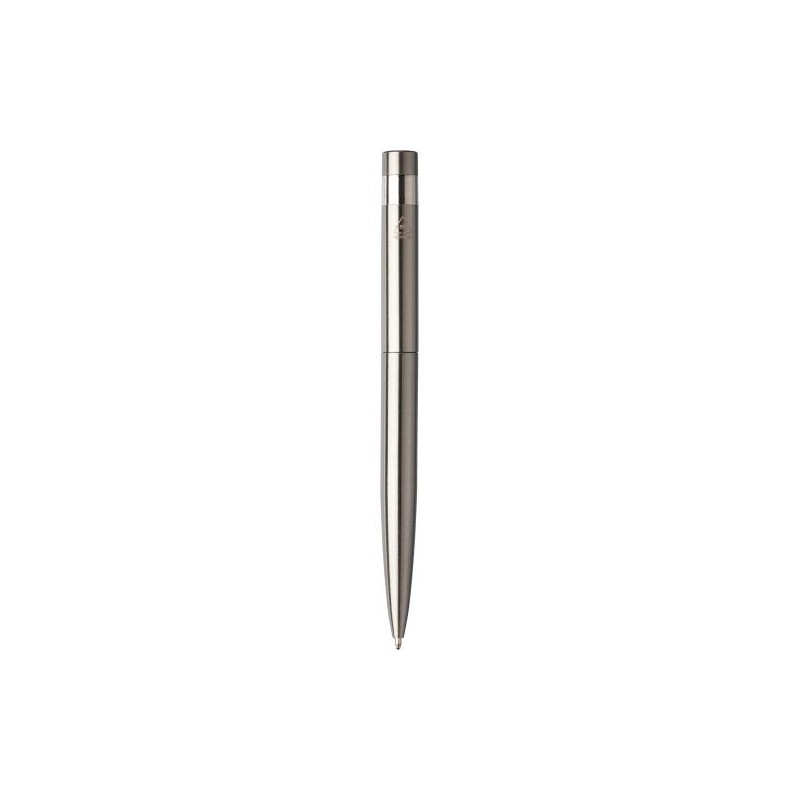 Stylo bille twist  en acier inoxydable recyclé Hannelore Matières : métal Couleurs : argenté cadeau entreprise pas cher
