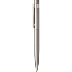 Stylo bille twist  en acier inoxydable recyclé Hannelore Matières : métal Couleurs : argenté impression haute définition