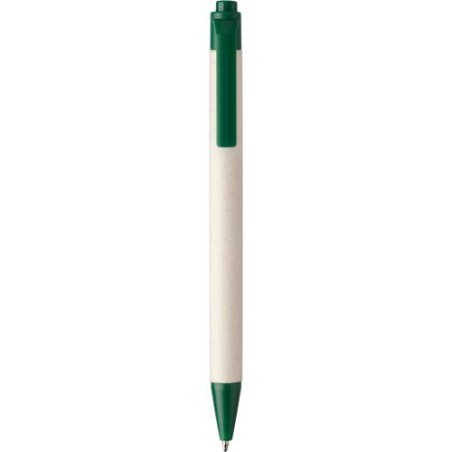 Stylo bille  en brique de lait recyclée - Heike Matières : papier Couleurs : blanc cadeau affaires élégant