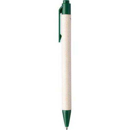 Stylo bille  en brique de lait recyclée - Heike Matières : papier Couleurs : blanc goodies publicitaire durable