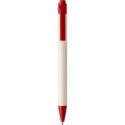 Stylo bille  en brique de lait recyclée - Heike Matières : papier Couleurs : rouge cadeau entreprise pas cher