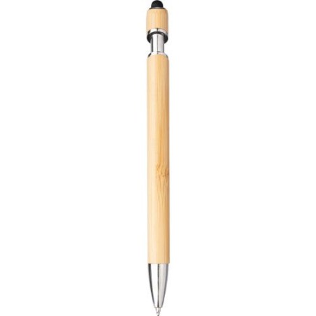 Stylo bille  en bambou pas cher Manuela Matières : bambou Couleurs : brun personnalisable avec votre logo