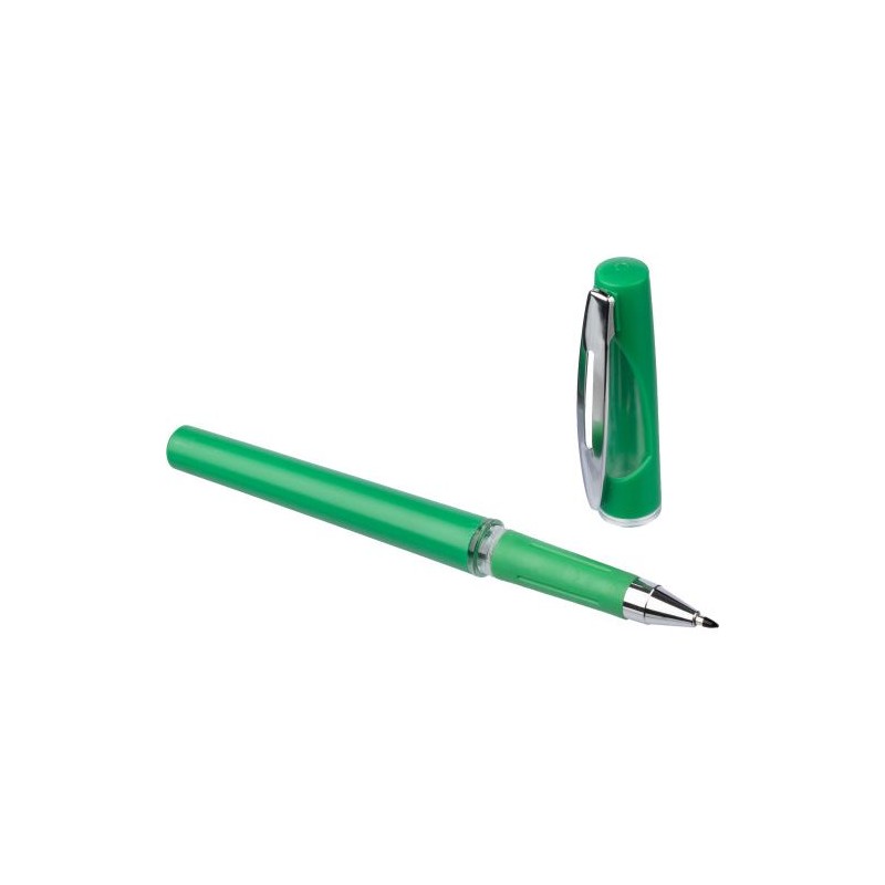 Stylo gel  en ABS personnalisé pas cher - Karin Matières : fer Couleurs : rouge objet promo petit budget