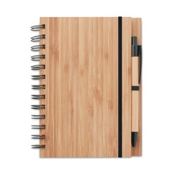 Carnet et stylo s en bambou - BAMBLOC Matières : papier Couleurs : bois