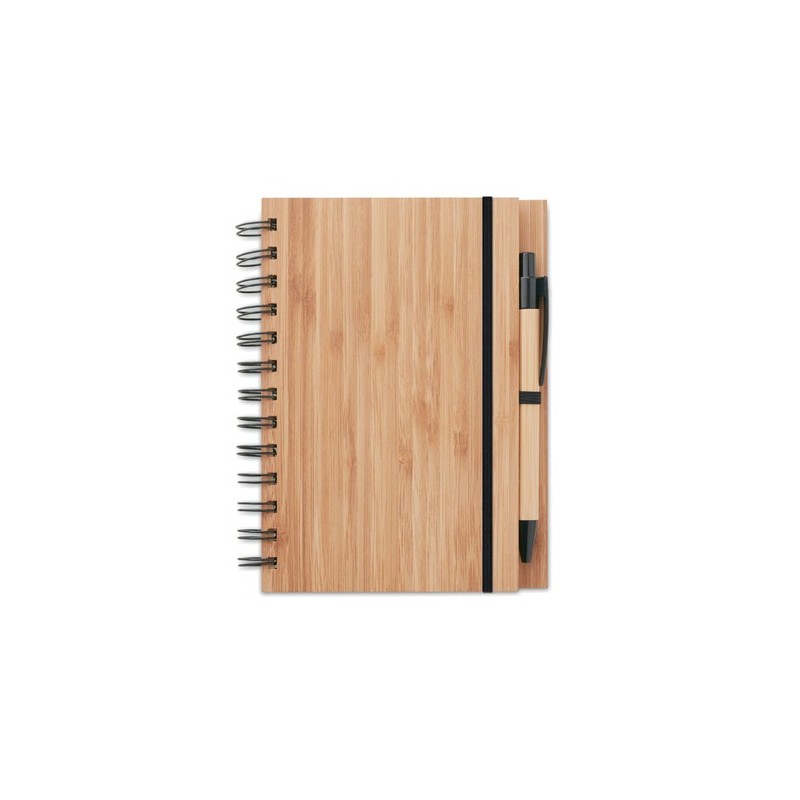 Carnet et stylo s en bambou - BAMBLOC Matières : papier Couleurs : bois