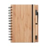 Carnet et stylo s en bambou - BAMBLOC Matières : papier Couleurs : bois
