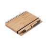 Carnet et stylo s en bambou - BAMBLOC Matières : papier Couleurs : bois personnalisable avec votre logo