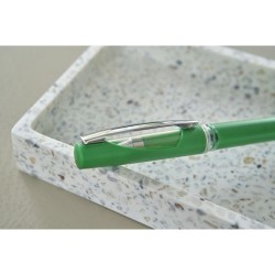 Stylo gel  en ABS personnalisé pas cher - Karin Matières : fer Couleurs : blanc goodies entreprise design