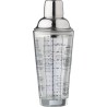 Shaker gradué en verre et inox personnalisé Adela Matières : silicone Couleurs : naturel