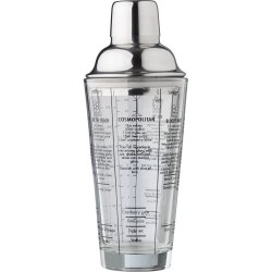 Shaker gradué en verre et inox personnalisé Adela Matières : silicone Couleurs : naturel 2