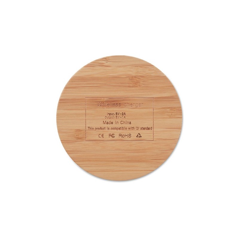 Chargeur sans fil en bambou RUNDO