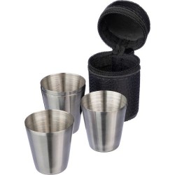 Set  de 4 verres à shot en inox Benjamin Matières : bambou Couleurs : noir 2