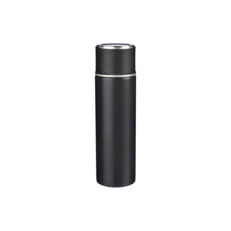 Set personnalisé de deux tasses isothermes et d'une bouteille Herbert pas cher Matières : bambou Couleurs : argenté marquage las