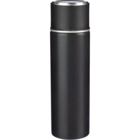 Set personnalisé de deux tasses isothermes et d'une bouteille Herbert pas cher Matières : bambou Couleurs : argenté marquage las