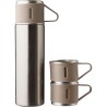 Set personnalisé de deux tasses isothermes et d'une bouteille Herbert pas cher Matières : bambou Couleurs : noir cadeau entrepri