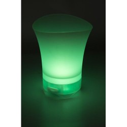 Seau à glaçons personnalisé en ABS avec enceinte - Annabel Matières : fer Couleurs : blanc marquage laser ultra précis