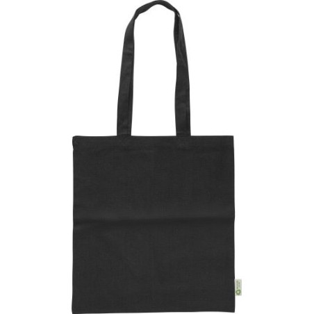 Sac shopping  en coton recyclé 120g/m² - Cassiopeia Matières : coton Couleurs : noir