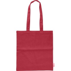 Sac shopping  en coton recyclé 120g/m² - Cassiopeia Matières : coton Couleurs : rouge cadeau entreprise pas cher