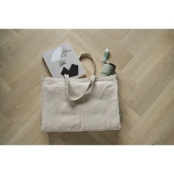 Sac shopping personnalisé en chanvre pas cher - Ludwig Matières : polyester Couleurs : kaki cadeau entreprise pas cher