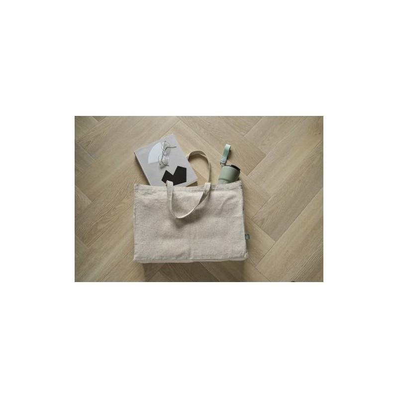 Sac shopping personnalisé en chanvre pas cher - Ludwig Matières : polyester Couleurs : kaki cadeau entreprise pas cher