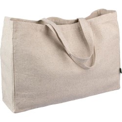Sac shopping personnalisé en chanvre pas cher - Ludwig Matières : polyester Couleurs : kaki marquage laser ultra précis