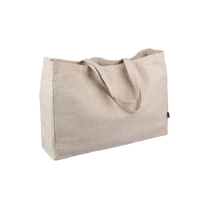 Sac shopping personnalisé en chanvre pas cher - Ludwig Matières : polyester Couleurs : kaki marquage laser ultra précis