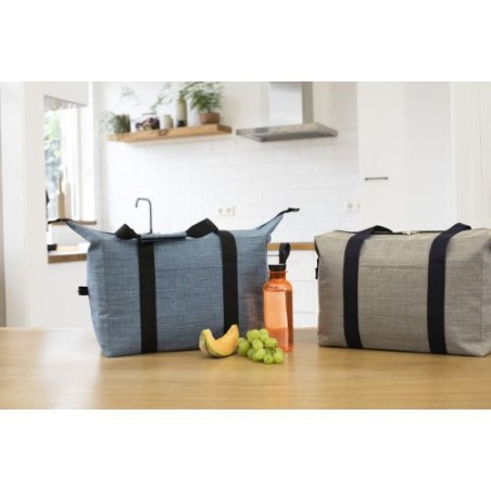 Sac isotherme personnalisé en polyester 600D - Alejandro Matières : polyester Couleurs : gris objet promo petit budget