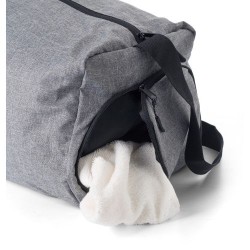 Sac de sport pliable personnalisé en polyester 300D - Corwin Matières : nylon Couleurs : gris impression haute définition