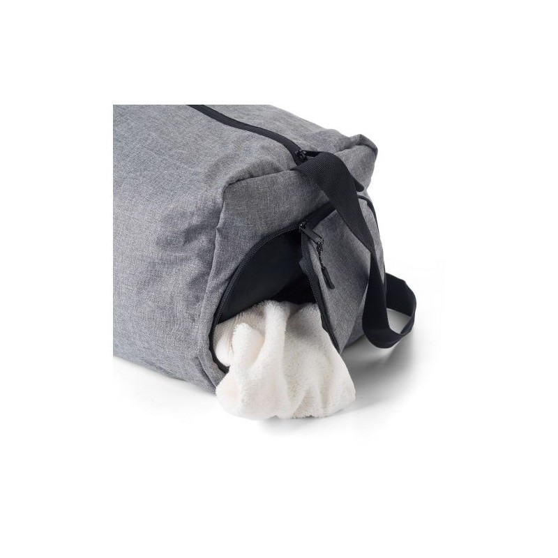 Sac de sport pliable personnalisé en polyester 300D - Corwin Matières : nylon Couleurs : gris impression haute définition