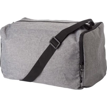 Sac de sport pliable personnalisé en polyester 300D - Corwin Matières : nylon Couleurs : gris marquage laser ultra précis