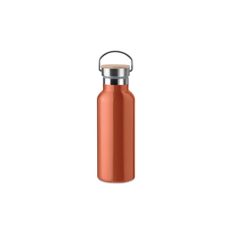 Flacon isotherme double paroi 500 ml personnalisé - HELSINKI Matières : acier inoxydable Couleurs : orange
