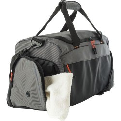 Sac de sport personnalisé en polyester 500D - Mabel Matières : carton Couleurs : gris marquage laser ultra précis