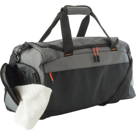 Sac de sport personnalisé en polyester 500D - Mabel Matières : carton Couleurs : gris livraison express 24h 48h