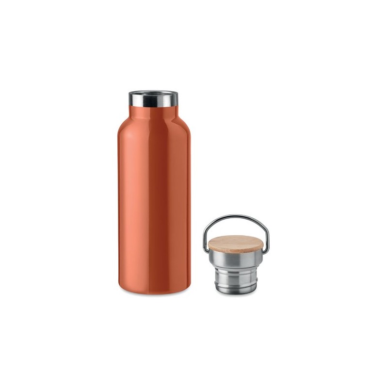 Flacon isotherme double paroi 500 ml personnalisé - HELSINKI Matières : acier inoxydable Couleurs : orange goodies personnalisé 