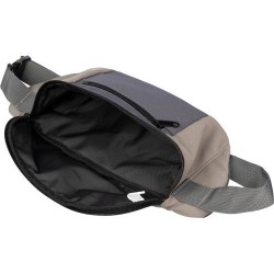 Sac banane personnalisé en polyester - Fabienne Matières : polyester Couleurs : taupe marquage laser ultra précis