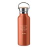 Flacon isotherme double paroi 500 ml personnalisé - HELSINKI Matières : acier inoxydable Couleurs : orange cadeau entreprise pas