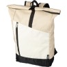 Sac à dos roll-top personnalisé en rPET - Marlene Matières : polyester Couleurs : beige personnalisable avec votre logo